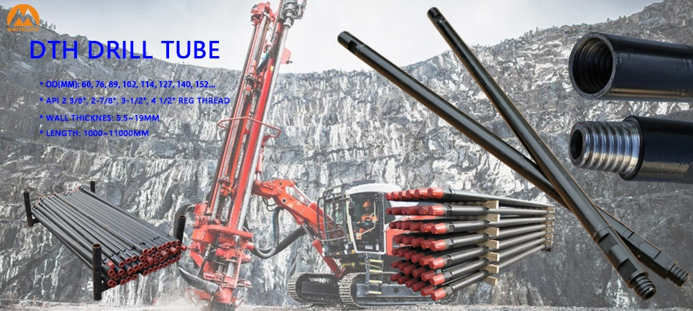 API 2 3/8&quot; 2-7/8&quot; 3-1/2&quot; 4 1/2&quot; Reg DTH Drill String Rod Drill Pipe Drill Tube with Wrench Flat